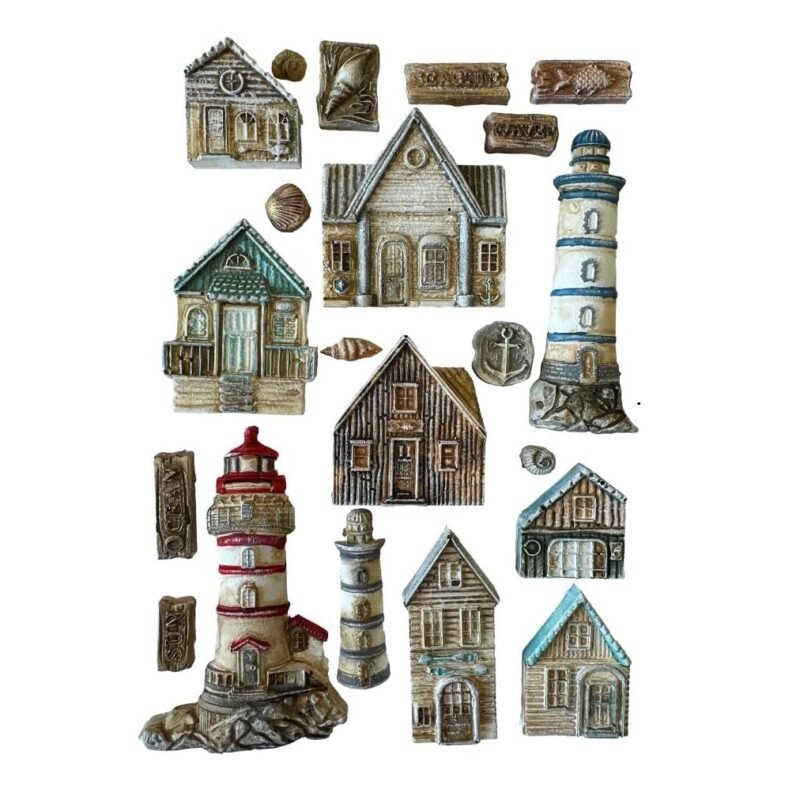 Forma silikoninė - Houses and Lighthouse - A5
