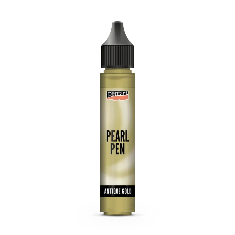Skysti perlai Pentart 30ml, antikinio aukso sp.
