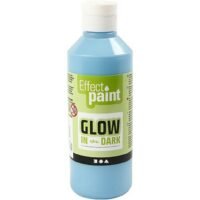 Dažai šviečiantys tamsoje  250ml mėlyni