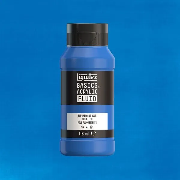 Liquitex Basics Fluid 985- fluorescent blue