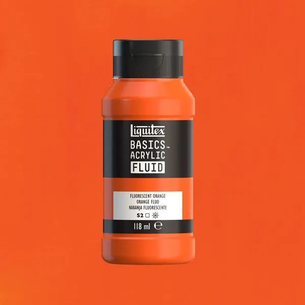 Liquitex Basics Fluid 982- fluorescent orange