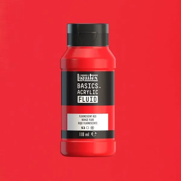 Liquitex Basics Fluid 983- fluorescent red