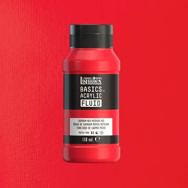 Liquitex Basics Fluid 151 - cadmium red medium hue