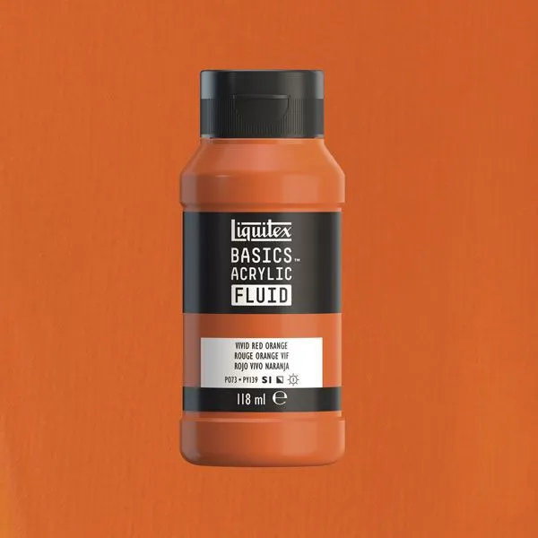 Liquitex Basics Fluid  620 - vivid red orange