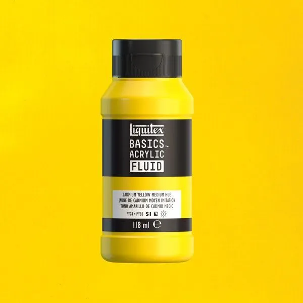 Liquitex Basics Fluid   830 - cadmium yellow medium hue