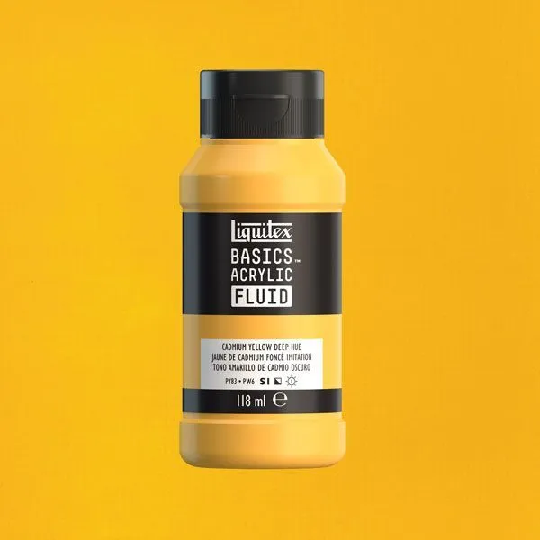 Liquitex Basics Fluid  163 - cadmium yellow deep hue