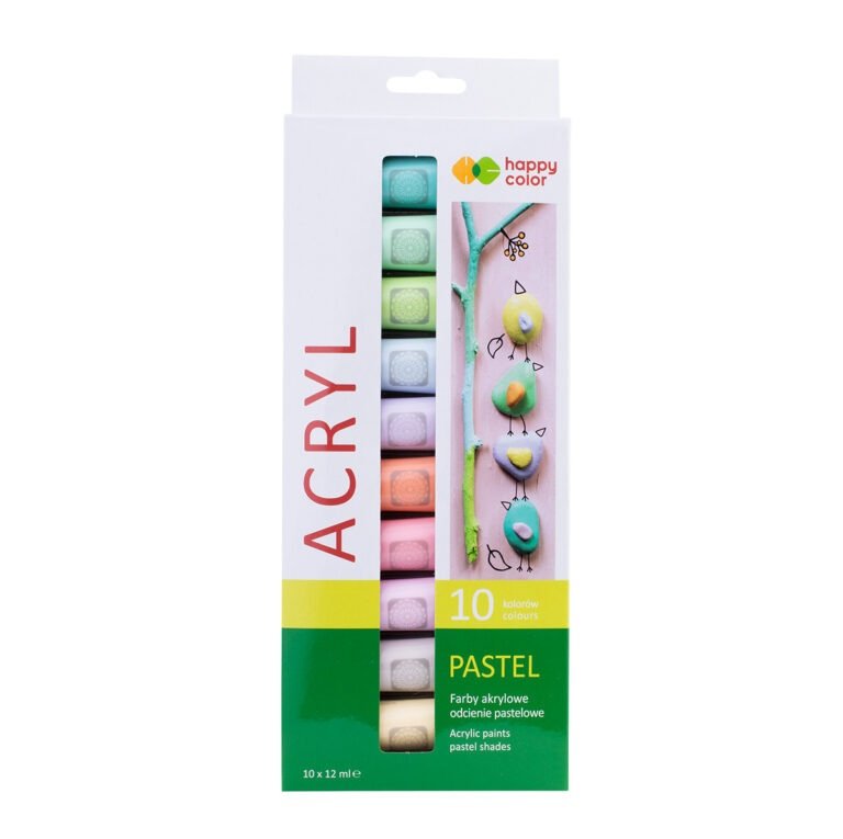Akrilinių dažų rinkinys HP 10x12ml Pastelinių sp.