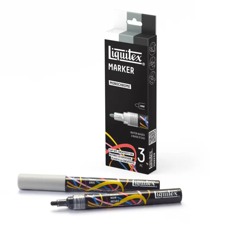 Žymeklių rinkinys Liquitex 2mm - 3vnt Monochrome
