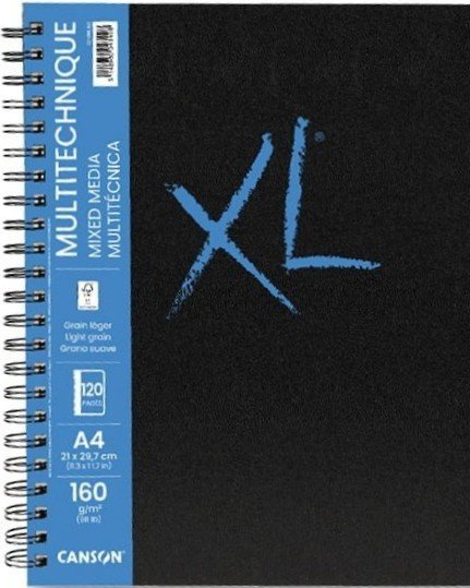 Universalus bloknotas XL Mixed Media A4/160g, 60 lapų