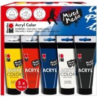 Akrilinių dažų rinkinys Marabu 5x100ml