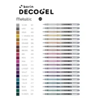 DecoGel 1.0 Metallic - rašikliai su metalizuotu efektu