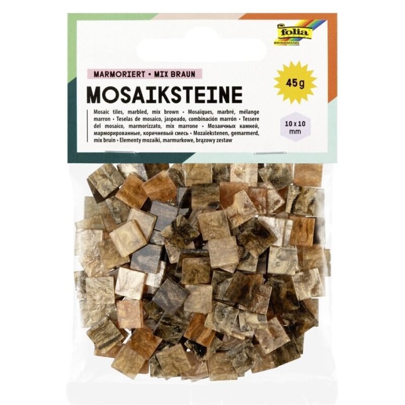 Plytelės mozaikai Folia 10x10 mm, rudos spalvos