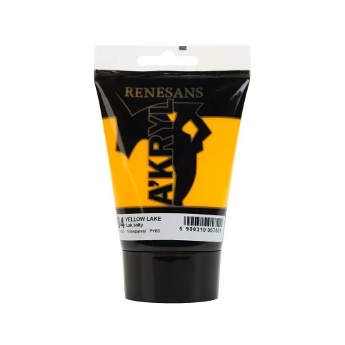 Akriliniai dažai Renesans A'KRYL 100ml yellow lake